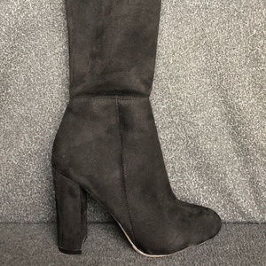 Aldo Thigh High Boots Black 4" Heel